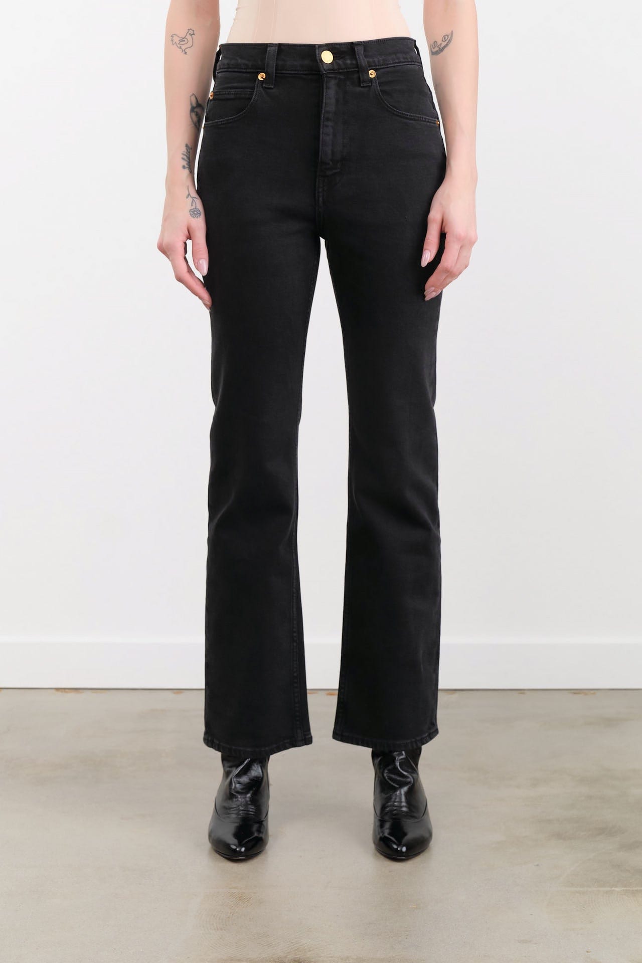 Jamie Haller Apparel Womens Denim The Kenickie Jean in Washed Black