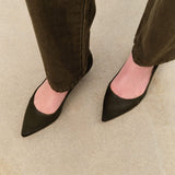 The Kitty Point Heel in Moss
