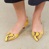 The Kitty Point Heel in Yellow