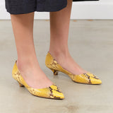 The Kitty Point Heel in Yellow