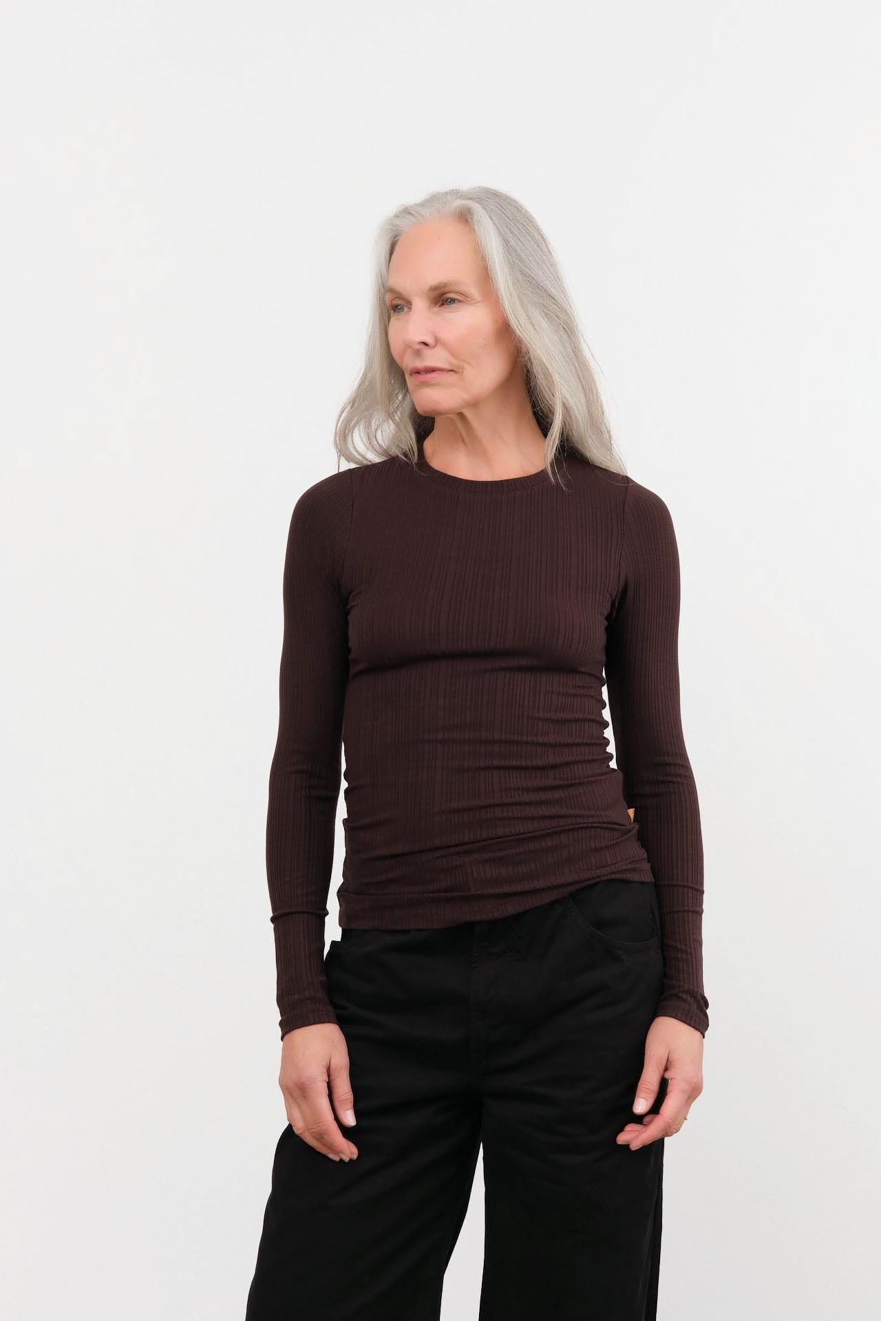 Jamie Haller Apparel Womens Tees The Long Rib Tee