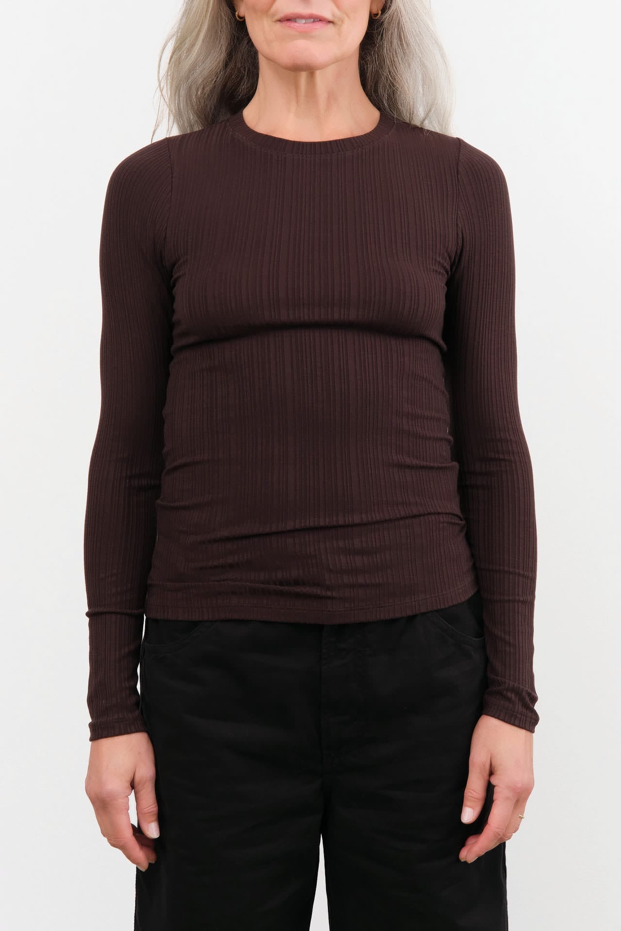 Jamie Haller Apparel Womens Tees The Long Rib Tee