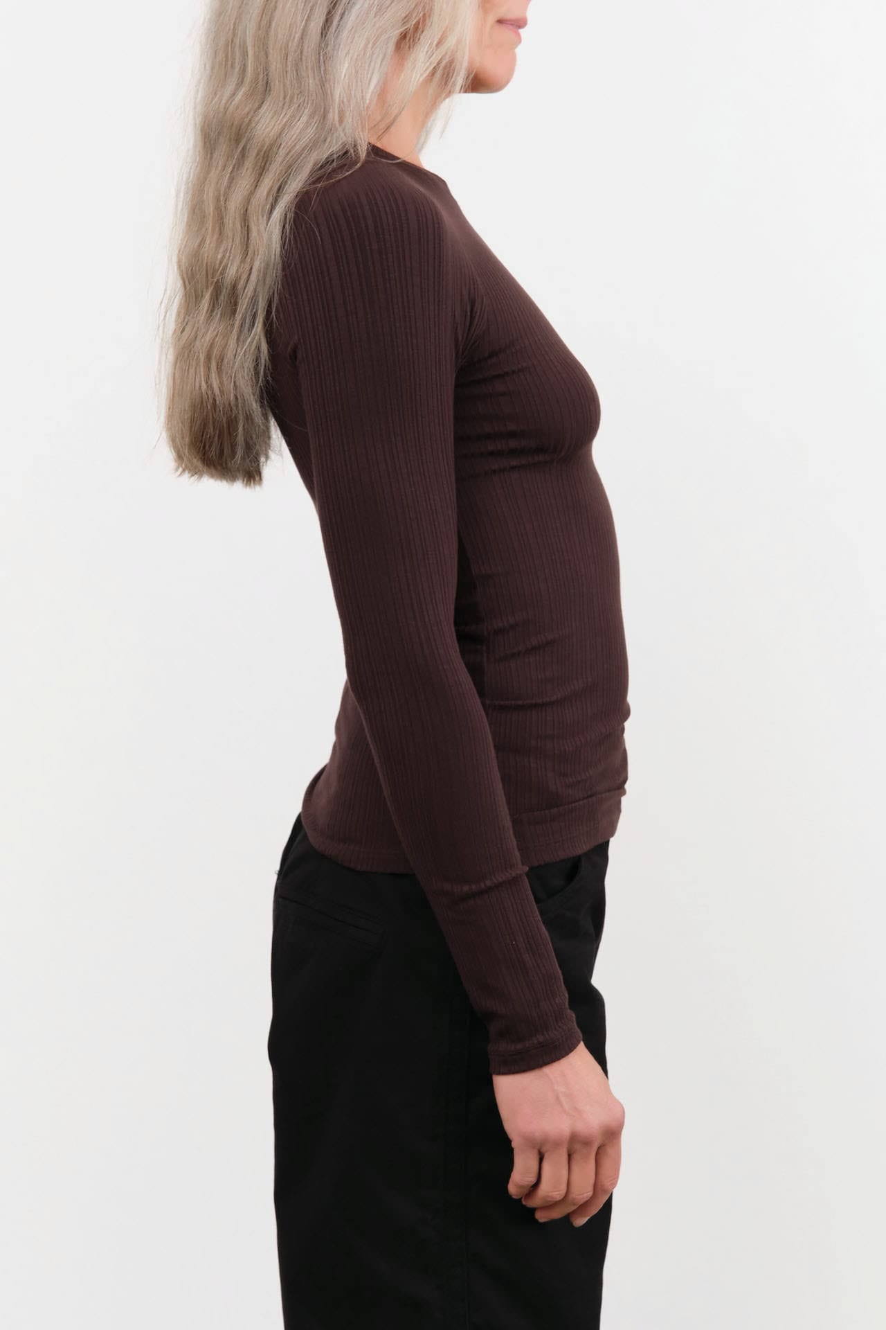 Jamie Haller Apparel Womens Tees The Long Rib Tee