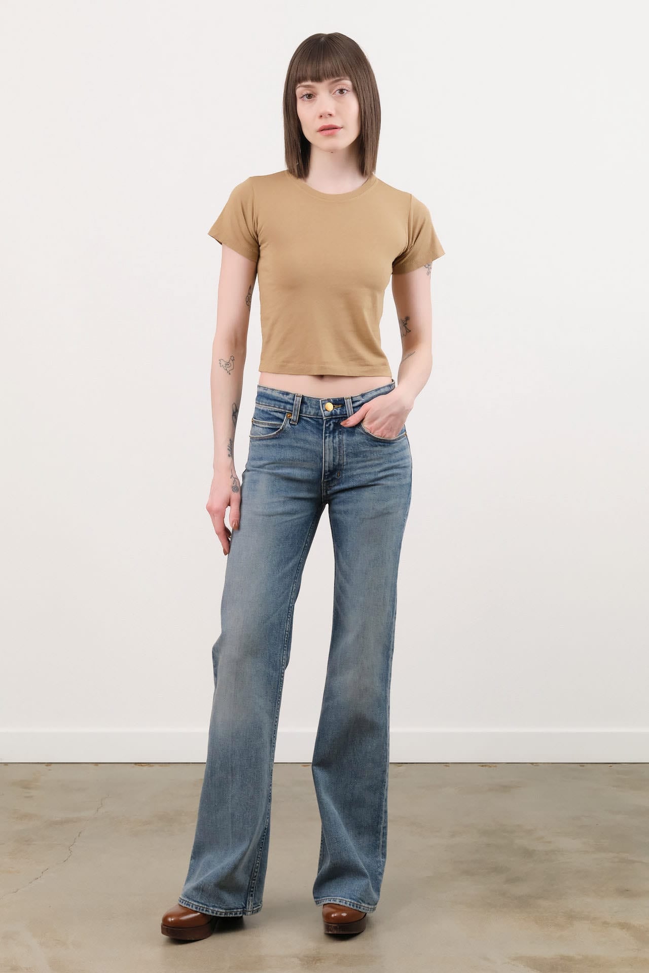 Jamie Haller Apparel Womens Denim The Mid Rise Crease Jean