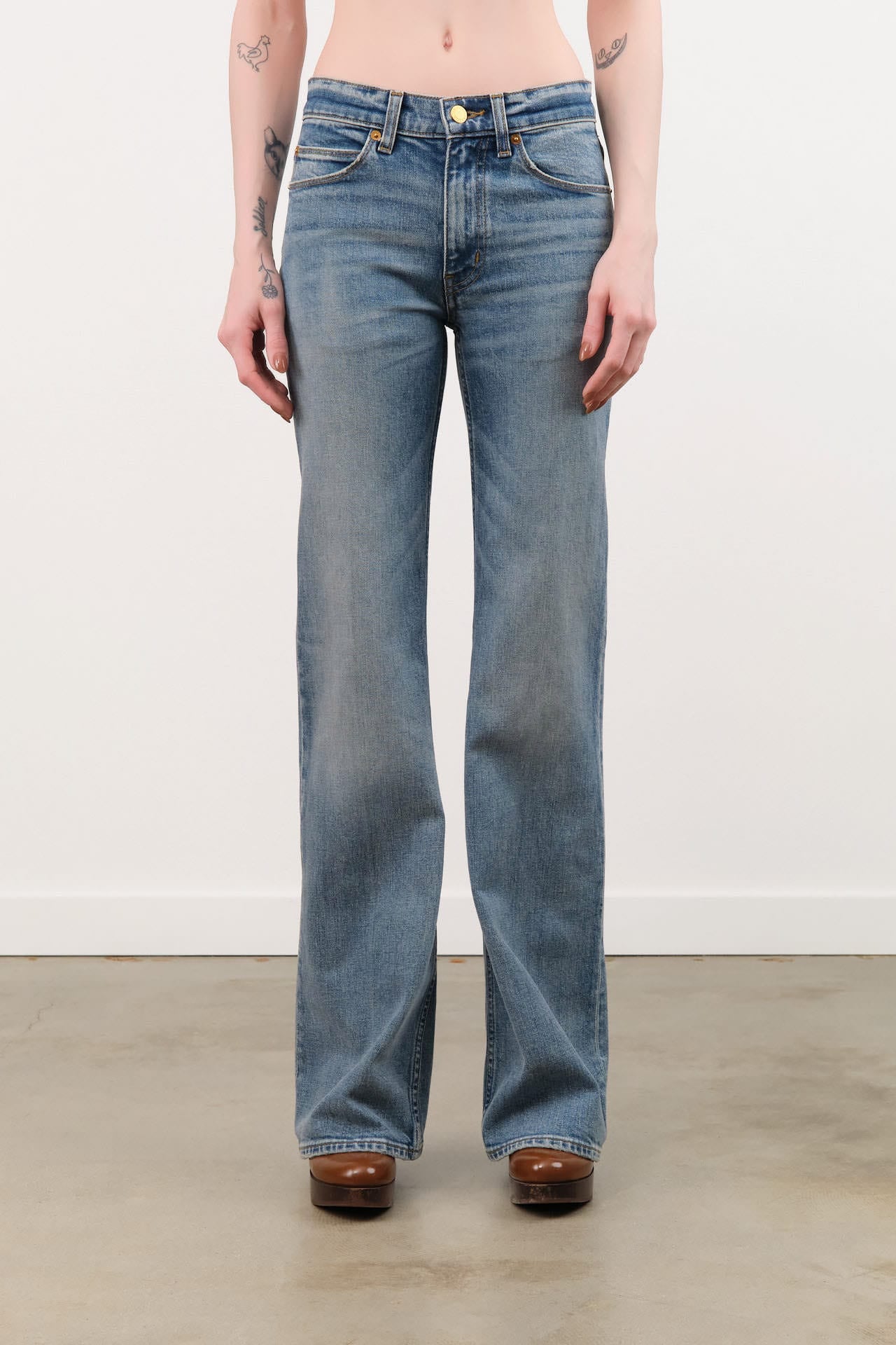 Jamie Haller Apparel Womens Denim The Mid Rise Crease Jean