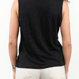 The Muscle Tee Linen in Black