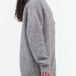 Jamie Haller Designer Brand The Oversized Wool Knit Cardigan in Heather Grey