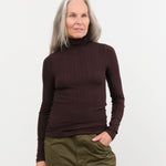 Jamie Haller Apparel Womens Sweaters The Rib Turtleneck in Cocoa