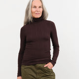Jamie Haller Apparel Womens Sweaters The Rib Turtleneck in Cocoa