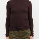 Jamie Haller Apparel Womens Sweaters The Rib Turtleneck in Cocoa