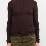 Jamie Haller Apparel Womens Sweaters The Rib Turtleneck in Cocoa