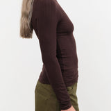 Jamie Haller Apparel Womens Sweaters The Rib Turtleneck in Cocoa