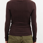 Jamie Haller Apparel Womens Sweaters The Rib Turtleneck in Cocoa