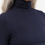 Jamie Haller Apparel Womens Sweaters The Rib Turtleneck in Navy