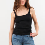 Jamie Haller Apparel Womens Tees The Undershirt Rib Tank in Black