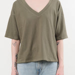 Jamie Haller Apparel Womens Tees The V Tee in Olive