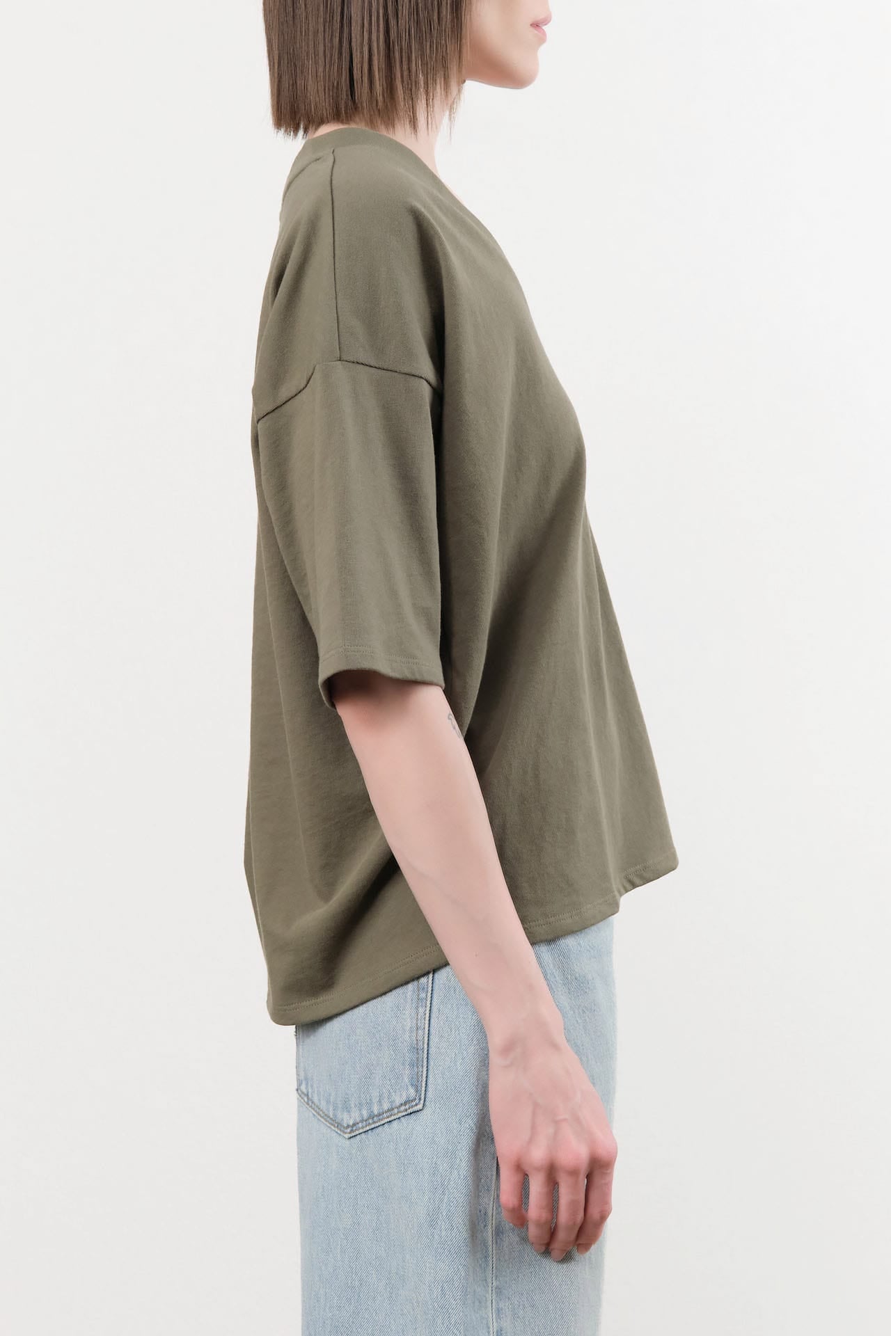 Jamie Haller Apparel Womens Tees The V Tee in Olive