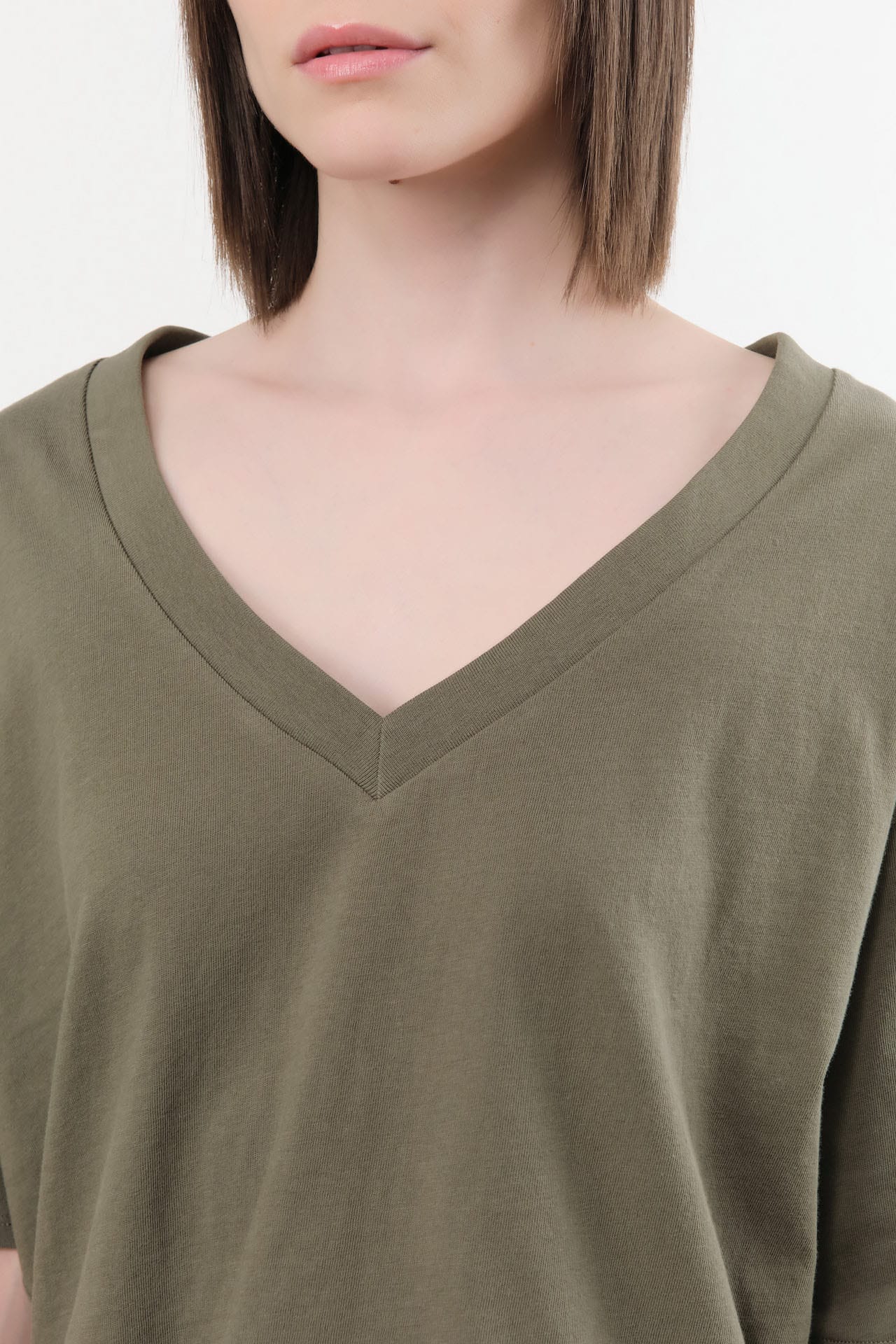 Jamie Haller Apparel Womens Tees The V Tee in Olive
