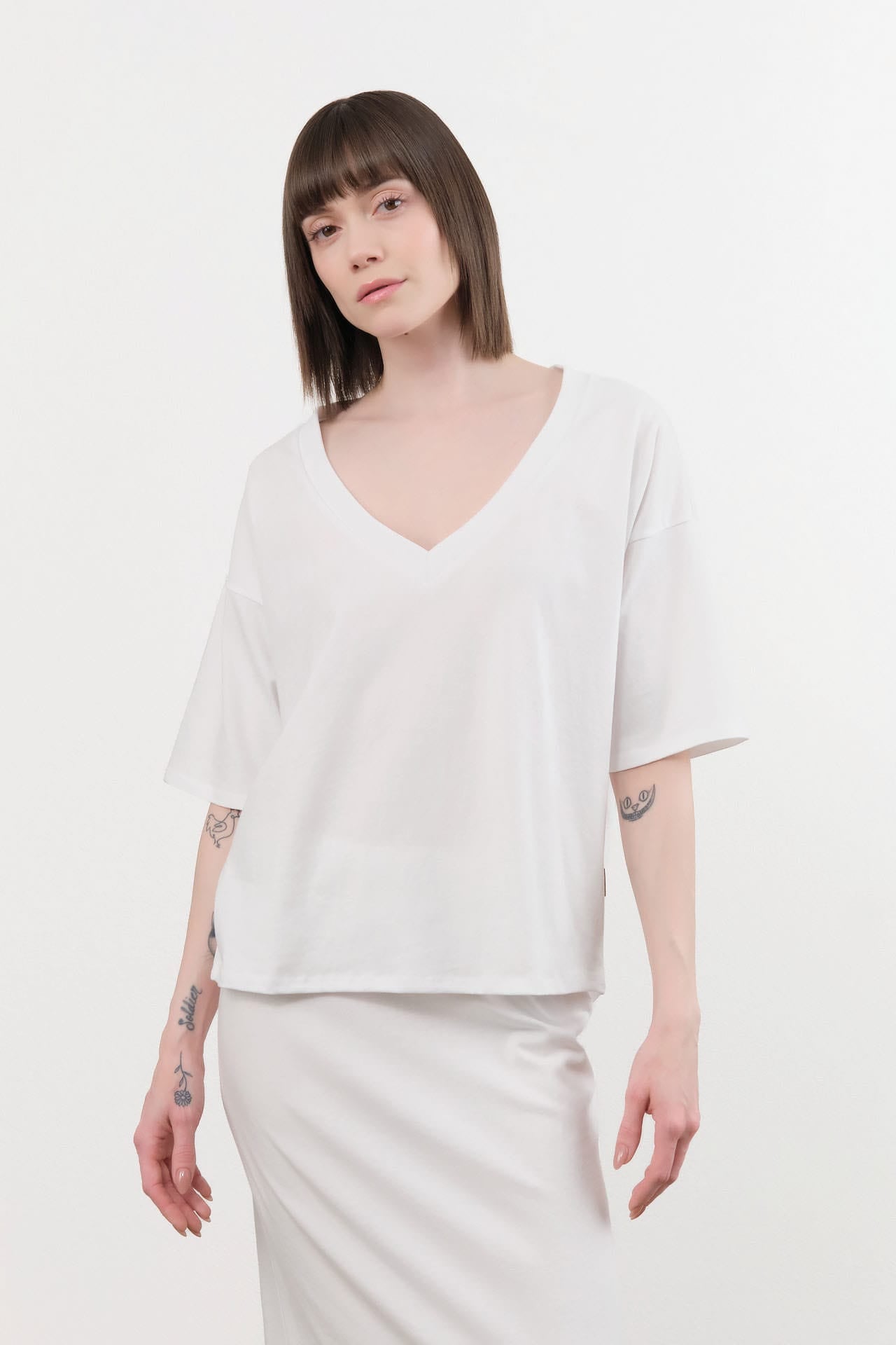 Jamie Haller Apparel Womens Tees The V Tee in White