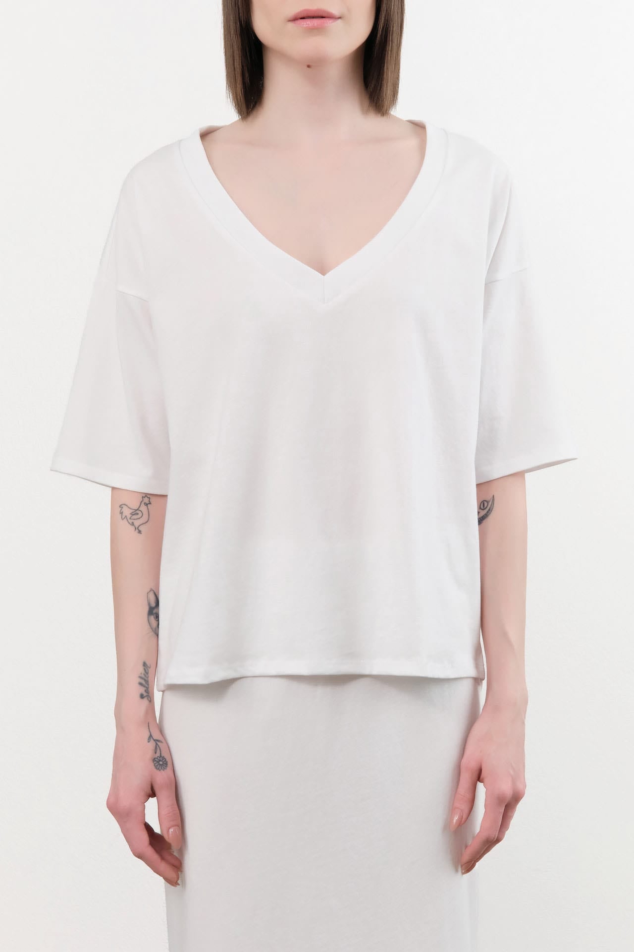 Jamie Haller Apparel Womens Tees The V Tee in White