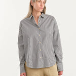 Jamie Haller Apparel Womens Blouses The Weekend Shirt in Black Stripe
