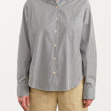 Jamie Haller Apparel Womens Blouses The Weekend Shirt in Black Stripe
