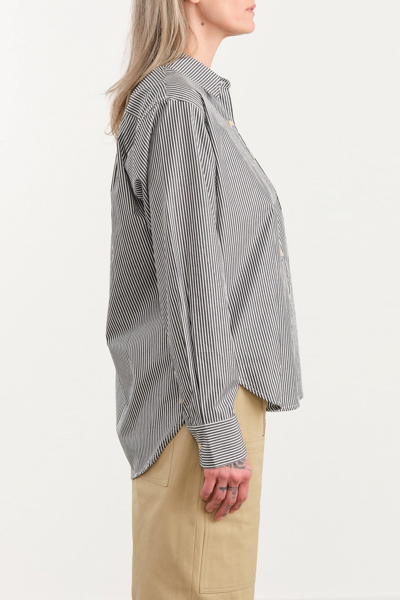 Jamie Haller Apparel Womens Blouses The Weekend Shirt in Black Stripe