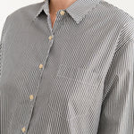 Jamie Haller Apparel Womens Blouses The Weekend Shirt in Black Stripe