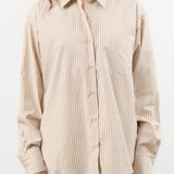 Jamie Haller Apparel Womens Blouses The Weekend Shirt in Chianti Stripe