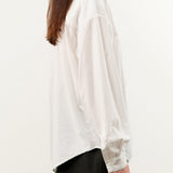 Jesse Kamm Apparel Womens Blouses Alberta Shirt in Salt White