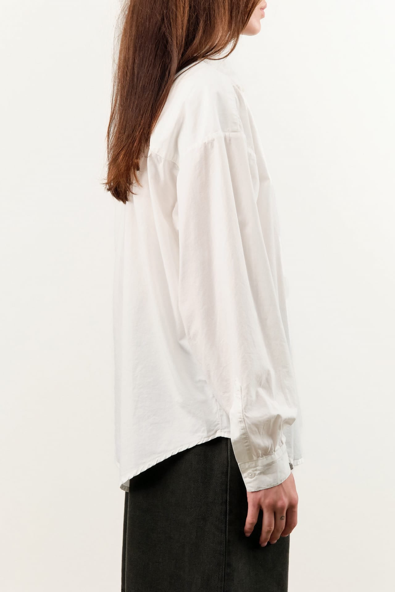 Jesse Kamm Apparel Womens Blouses Alberta Shirt in Salt White