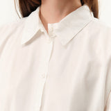 Jesse Kamm Apparel Womens Blouses Alberta Shirt in Salt White