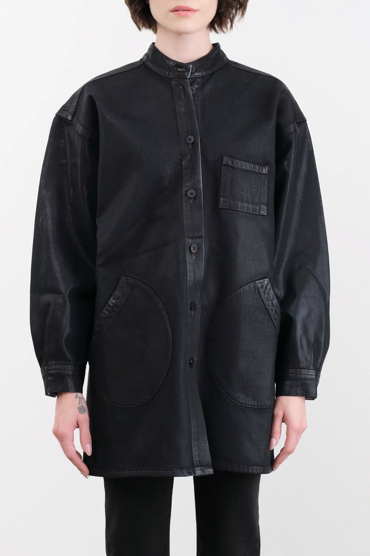 Jesse Kamm Apparel Womens Jackets Band Collar Okuda Jacket