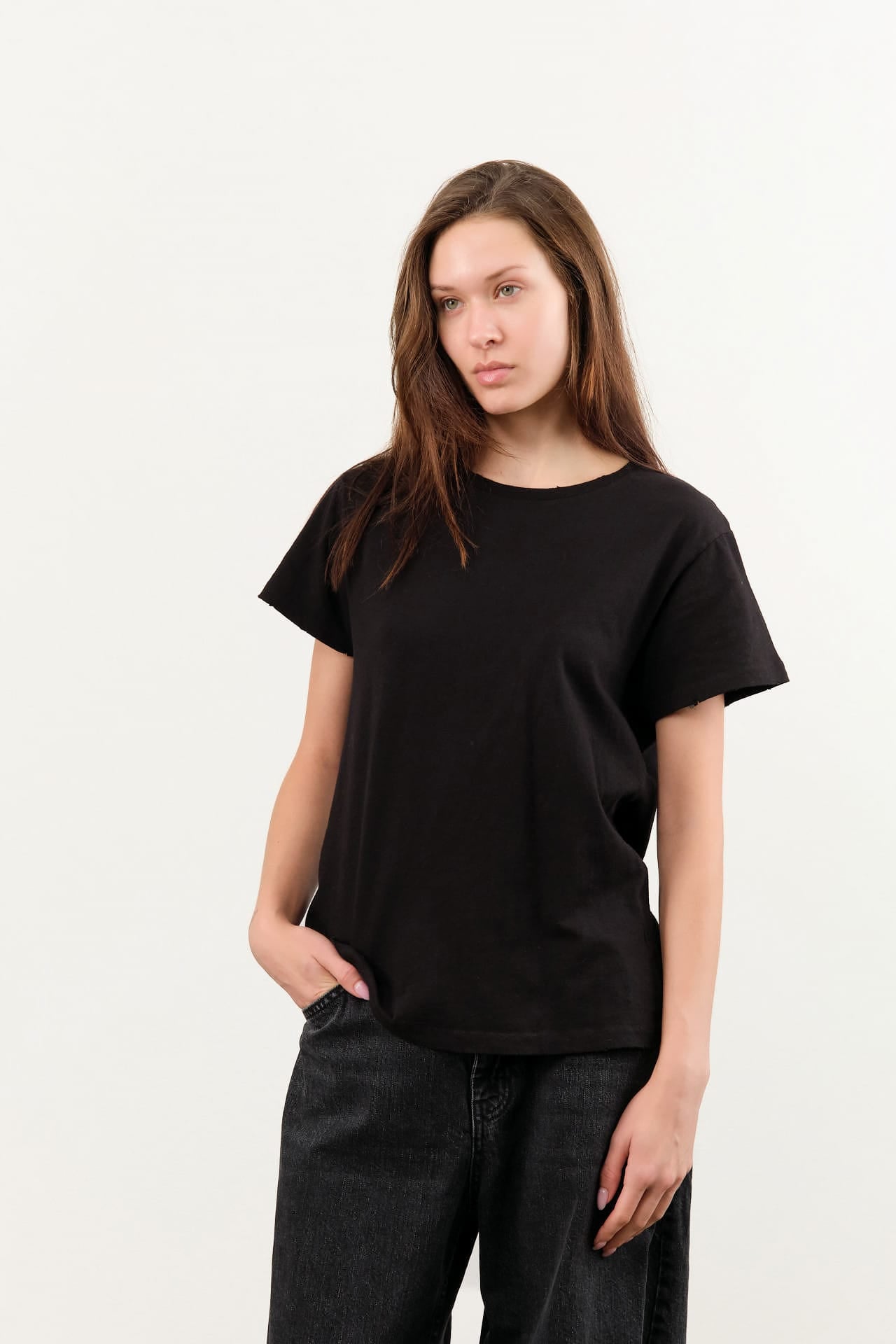 Jesse Kamm Apparel Womens Tees Bowery Tee in Black