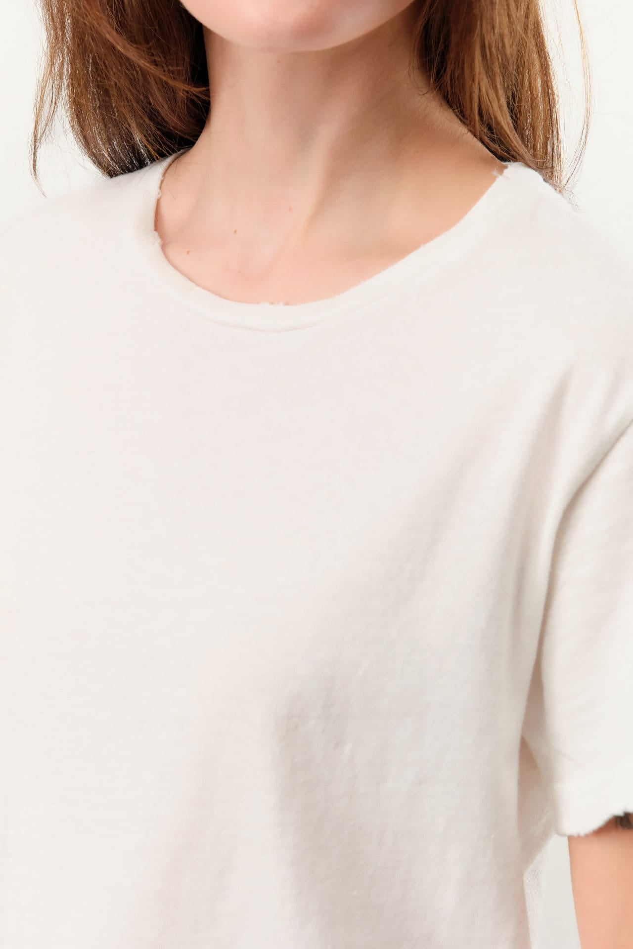 Jesse Kamm Apparel Womens Tees Bowery Tee in Salt White