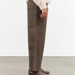 Jesse Kamm Designer Brand High Waisted California Wide Leg Pant in Mushroom Brown