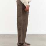 Jesse Kamm Designer Brand High Waisted California Wide Leg Pant in Mushroom Brown