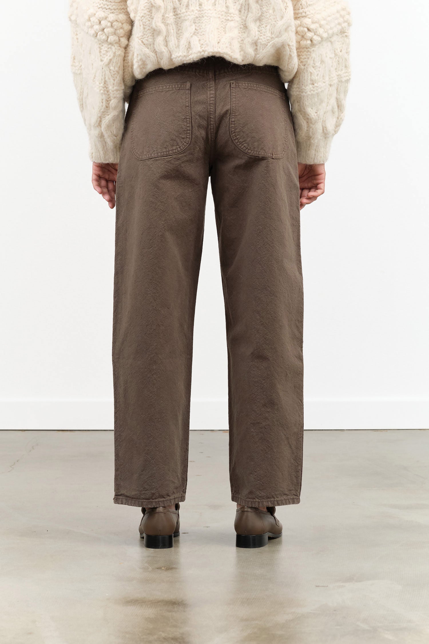 Mushroom Brown High Waisted California Wide Leg Pant by Jesse Kamm Designer Brand 