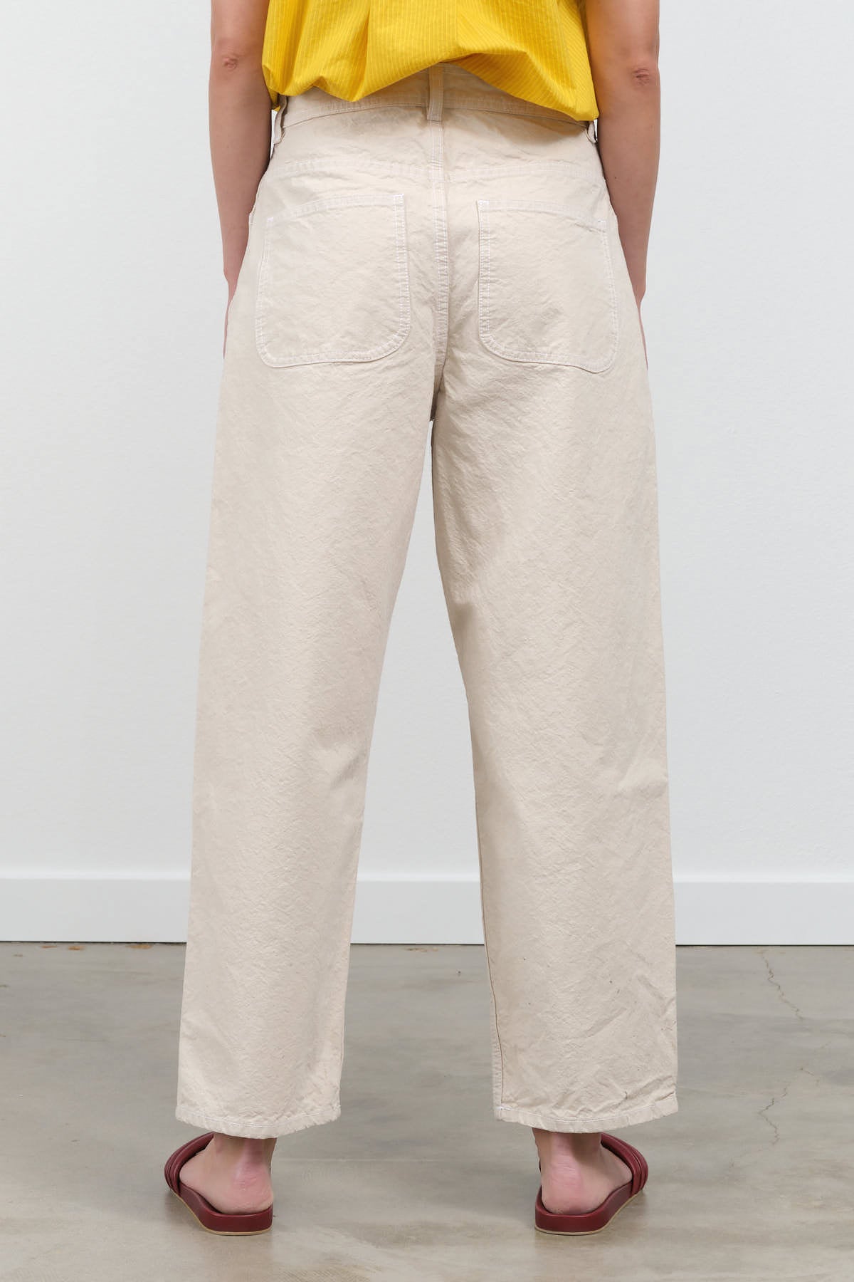 Back view of California Wide Pant in Natural