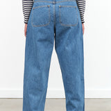 Cowboy Blue Denim High Waisted California Wide Leg Pants by Jesse Kamm Designer Brand 