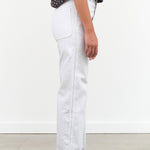 Jesse Kamm Designer Brand High Waisted Wide Straight Leg Handy Pant in Moon White 