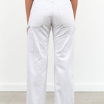 Moon White High Waisted Wide Straight Leg Handy Pant by Jesse Kamm Designer Brand