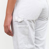 High Waisted Wide Straight Leg Handy Pant in Moon White by Jesse Kamm Designer Brand