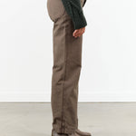 Jesse Kamm High Waisted Handy Pant Wide Leg in Mushroom Brown