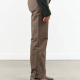 Jesse Kamm High Waisted Handy Pant Wide Leg in Mushroom Brown