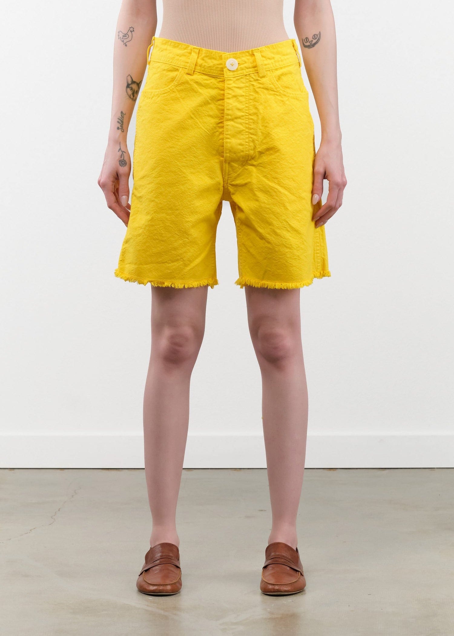 Jesse Kamm Apparel Womens Shorts Lake Shorts in Primary Yellow