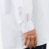 Long Sleeve Button Up Painter Shirt in Salt White by Jesse Kamm Designer Brand 