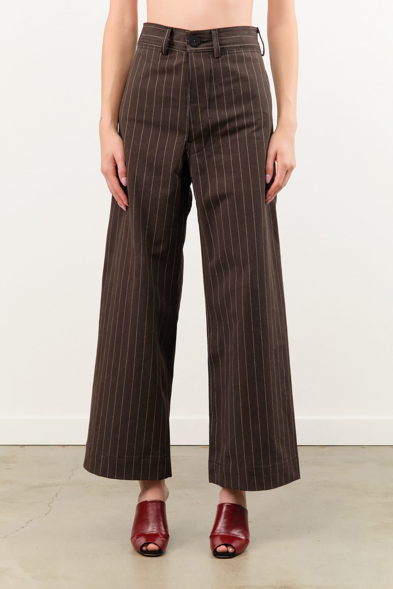 Jesse Kamm Apparel Womens Pants Sailor Pant in Graphite Stripe