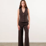 Jesse Kamm Apparel Womens Pants Sailor Pant in Graphite Stripe