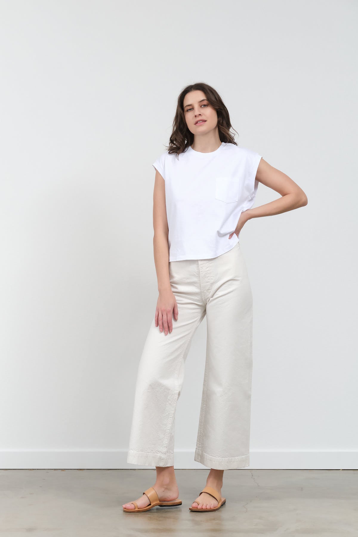 Styled view of Sailor Pant in Salt